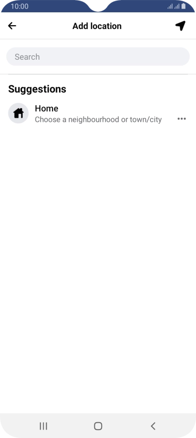Press the search field and key in the required search word.