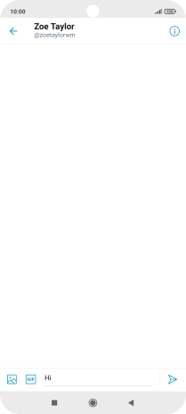 Write the required message and press the send icon.