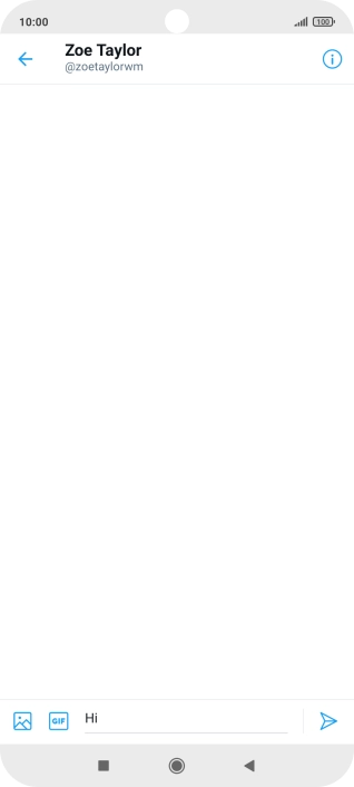 Write the required message and press the send icon.
