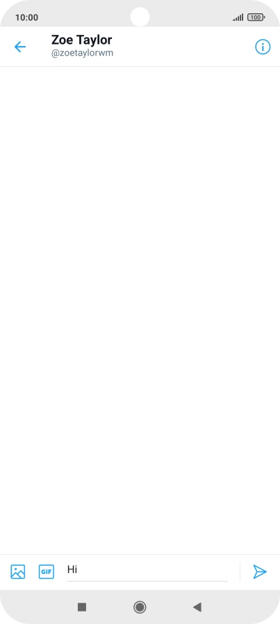Write the required message and press the send icon.