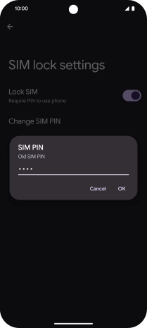 Key in your current PIN and press OK.