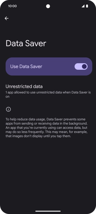 Press Unrestricted data.