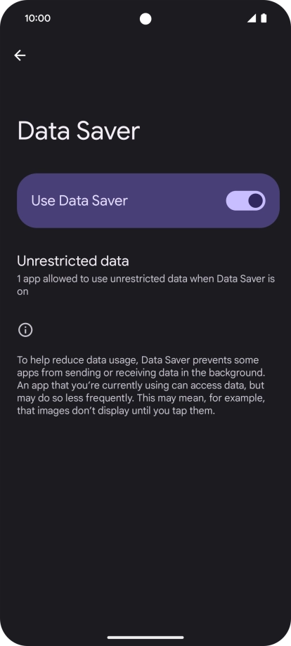 Press Unrestricted data.