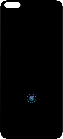 Place your finger on the fingerprint sensor to unlock your phone.