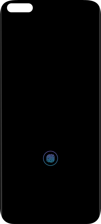 Place your finger on the fingerprint sensor to unlock your phone.