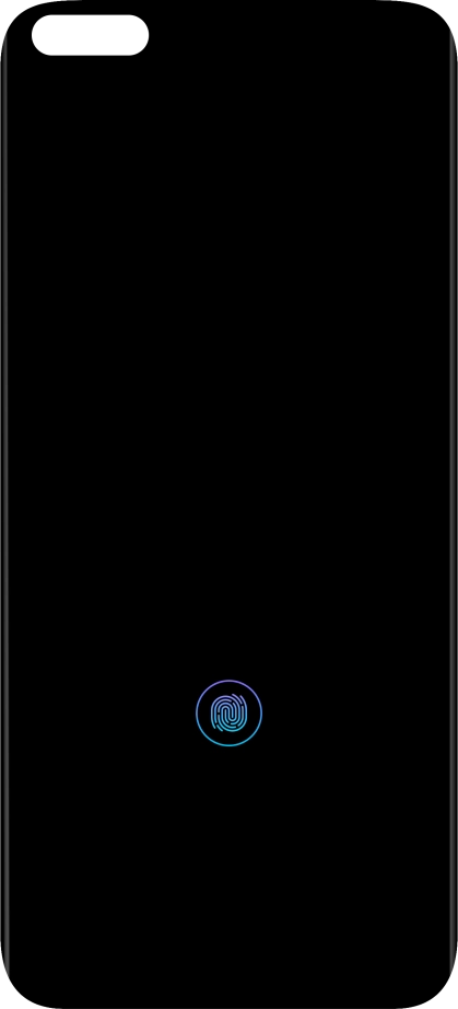 Place your finger on the fingerprint sensor to unlock your phone.