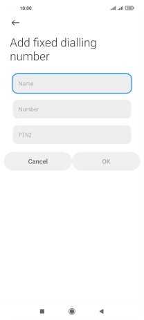 Press Name and key in the required name.