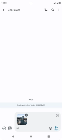 Press the send icon when you've finished your picture message.