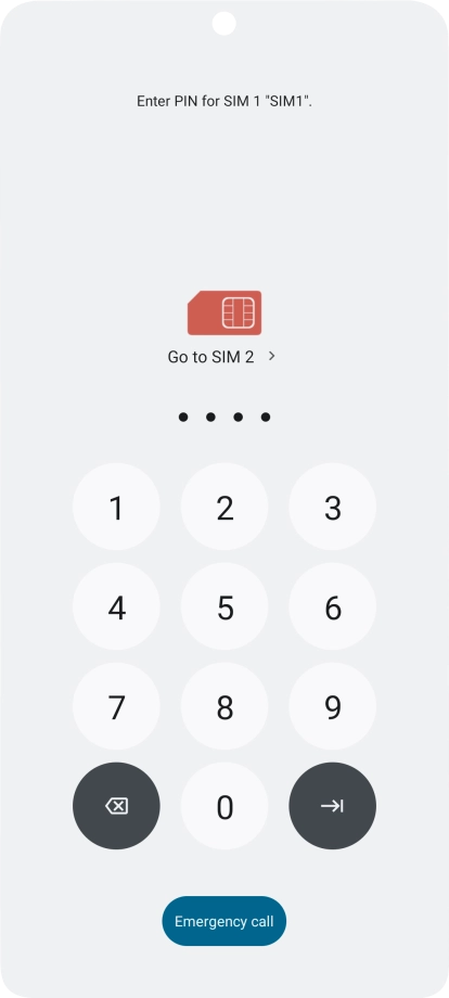 If you're asked to key in your PIN, do so and press the confirm icon.