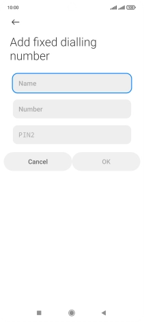 Press Name and key in the required name.