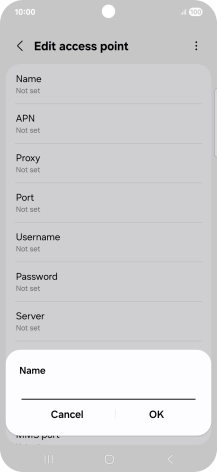Key in Vodafone MMS and press OK.