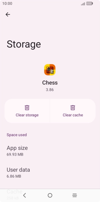 Press Clear cache.