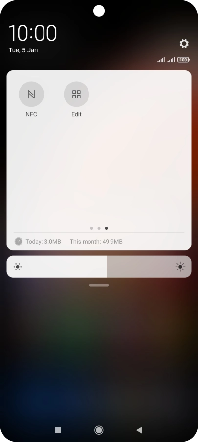 Press NFC to turn the function on or off.