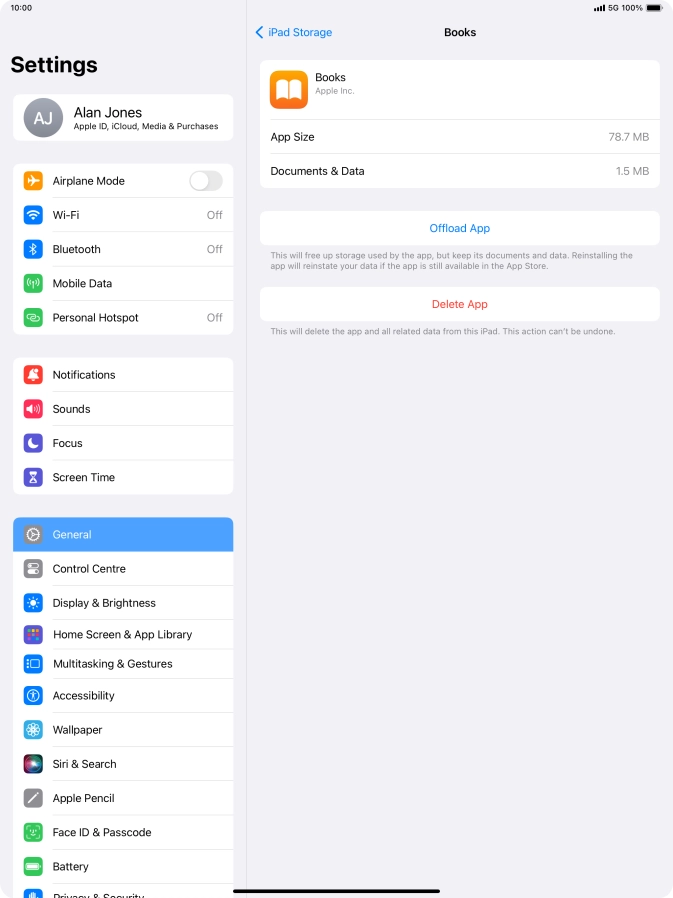 Press Offload App.