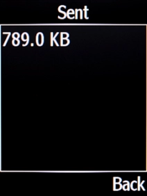 The outgoing data usage is displayed.