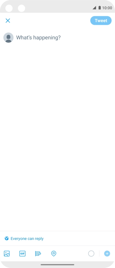 Press the text input field.