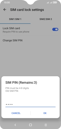 Key in your current PIN and press OK.