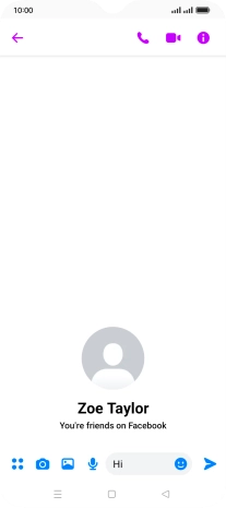 Write the required message and press the send icon.