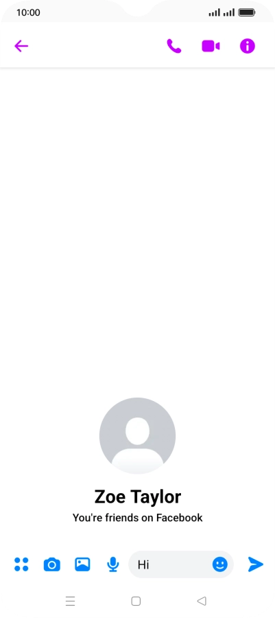Write the required message and press the send icon.