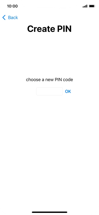 Key in a new four-digit PIN and press OK.