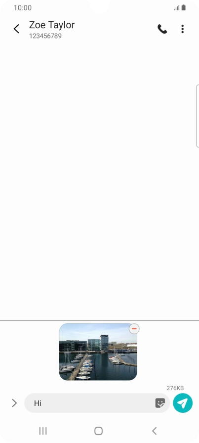 Press the send icon.