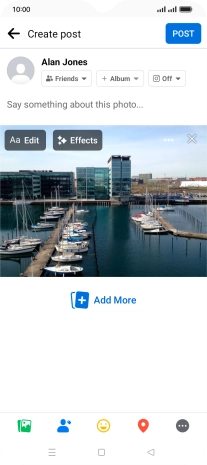 Press the text input field.