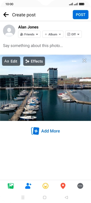 Press the text input field.