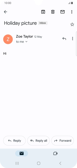If an application is open on your phone, such as a Mail, you can also use the functions available here, e.g.: Reply to this email.