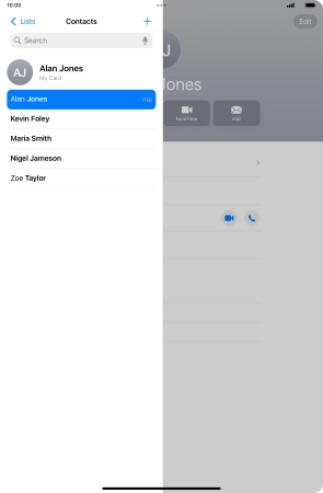 Press the new contact icon.