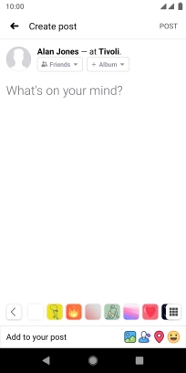 Press the text input field.
