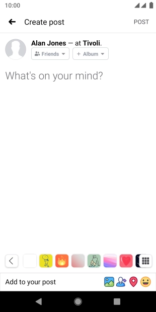 Press the text input field.
