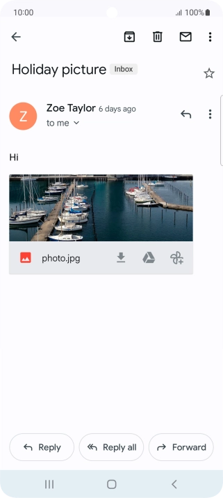 If an application is open on your phone, such as a Mail, you can also use the functions available here, e.g.: Reply to this email.