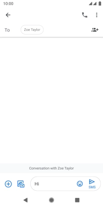 Press the send icon when you've finished your text message.