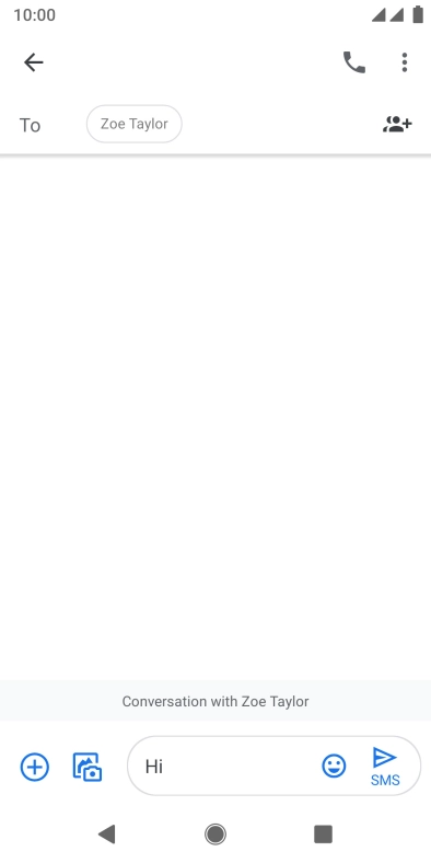 Press the send icon when you've finished your text message.