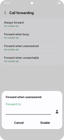 Key in +447836121121 and press Enable.