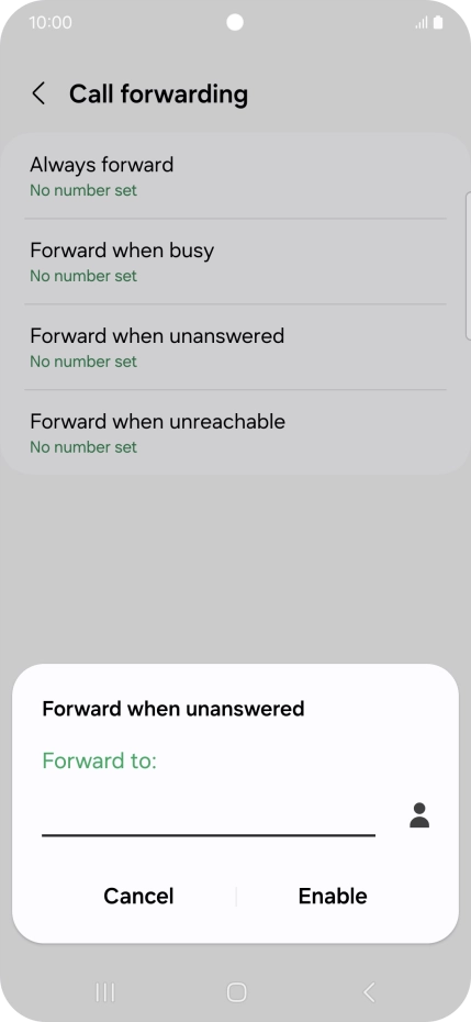 Key in +447836121121 and press Enable.
