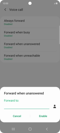 Key in +447836121121 and press Enable.