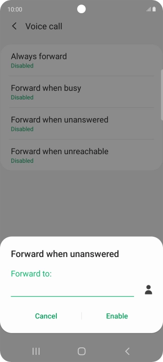 Key in +447836121121 and press Enable.