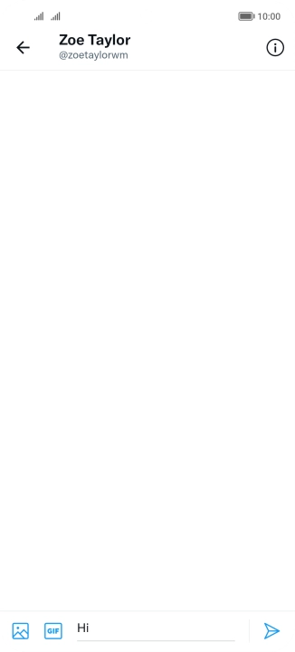 Write the required message and press the send icon.