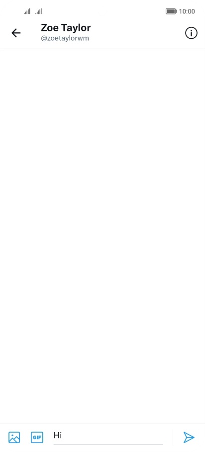 Write the required message and press the send icon.