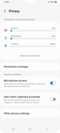 Press View all permissions.