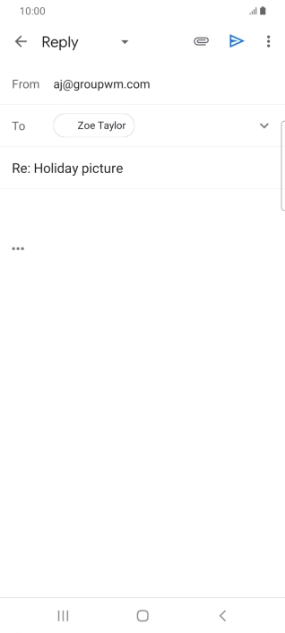 Press the text input field and key in the required text.