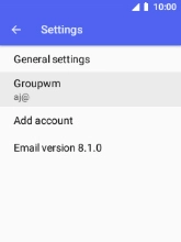 Select the required email account.