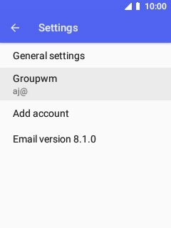 Select the required email account.