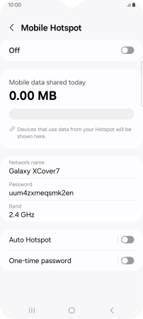 Press Network name.