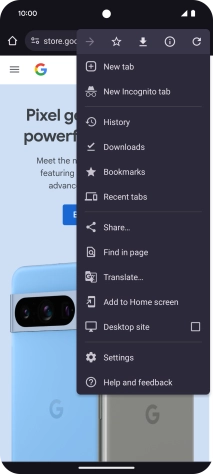 Press Settings.