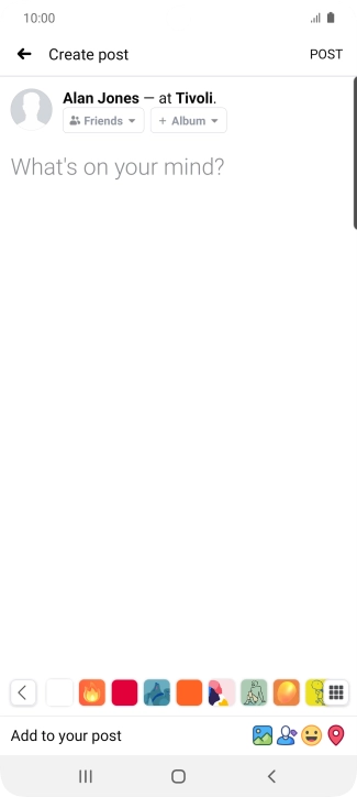 Press the text input field.