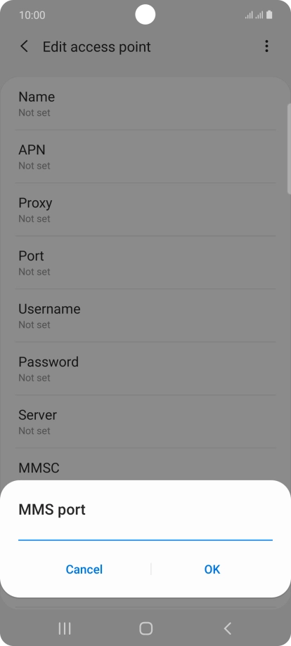 Key in 8799 and press OK.