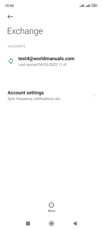 Press the required email account.