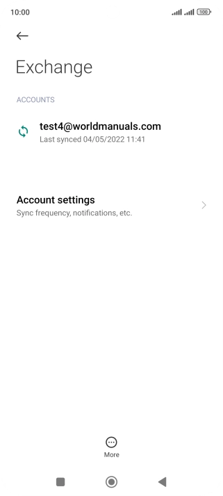Press the required email account.